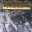 Miu Miu Metallic Gold Quilted Wallet