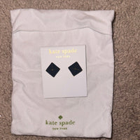 Kate Spade navy blue and 14k gold filled earrings