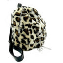 Gilda Paris Leopard Print Fur Backpack