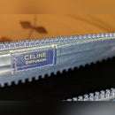 Vintage Celine Diffusion TRIOMPHE Leather Clutch Pouch Blue Vintage EUC with COA