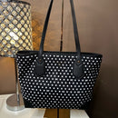 Michael Kors Black & White Polk A Dot Eva Nylon Small Tote