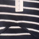 Black and White Striped Crop Top