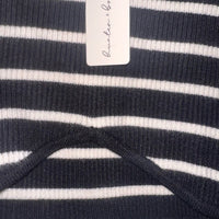 Black and White Striped Crop Top