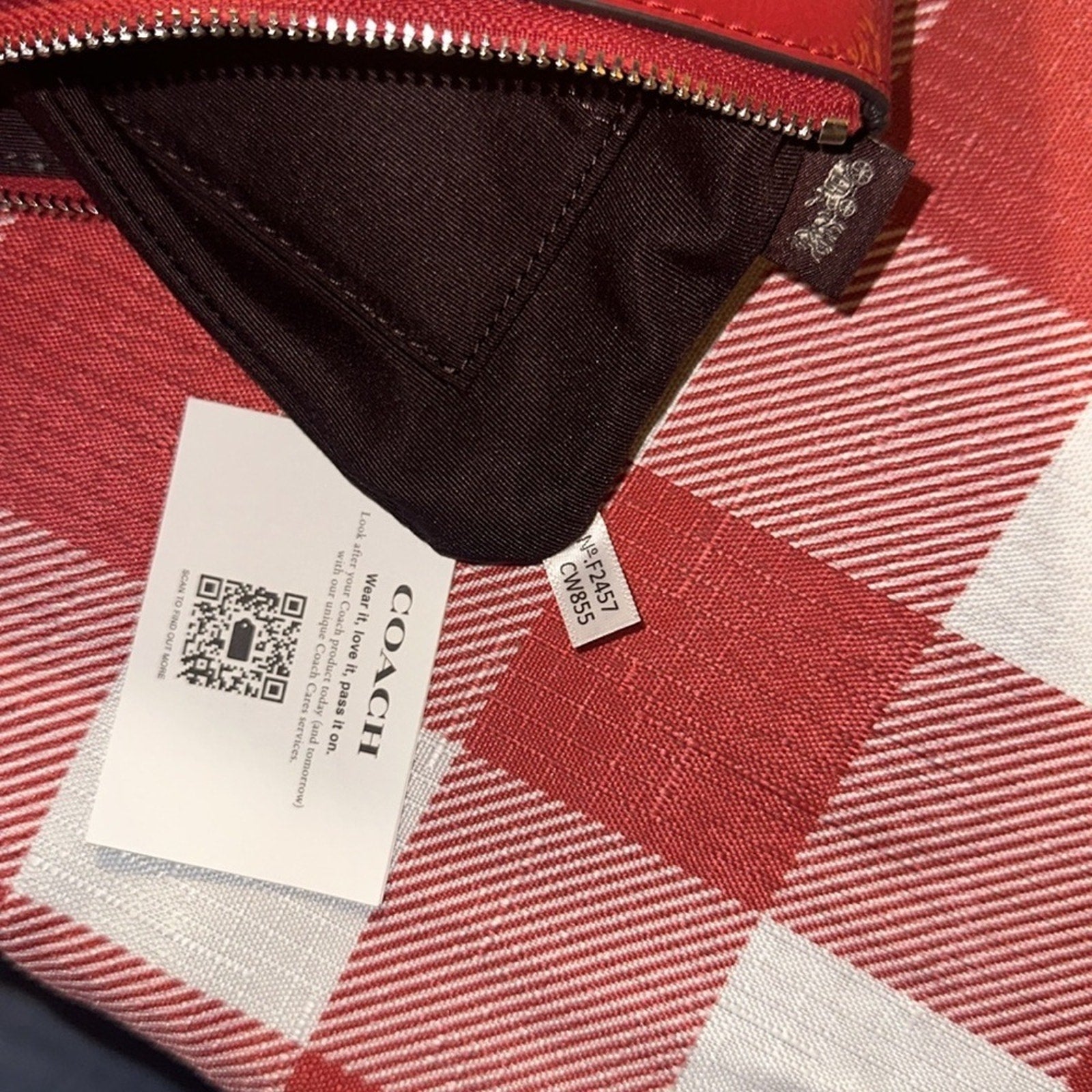Coach Red Wristlet Clutch