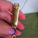 Vintage Gold Plated Swarovski Chain Link Bracelet (Discontinued) 7 in.