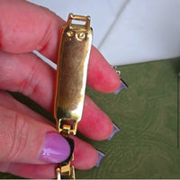 Vintage Gold Plated Swarovski Chain Link Bracelet (Discontinued) 7 in.