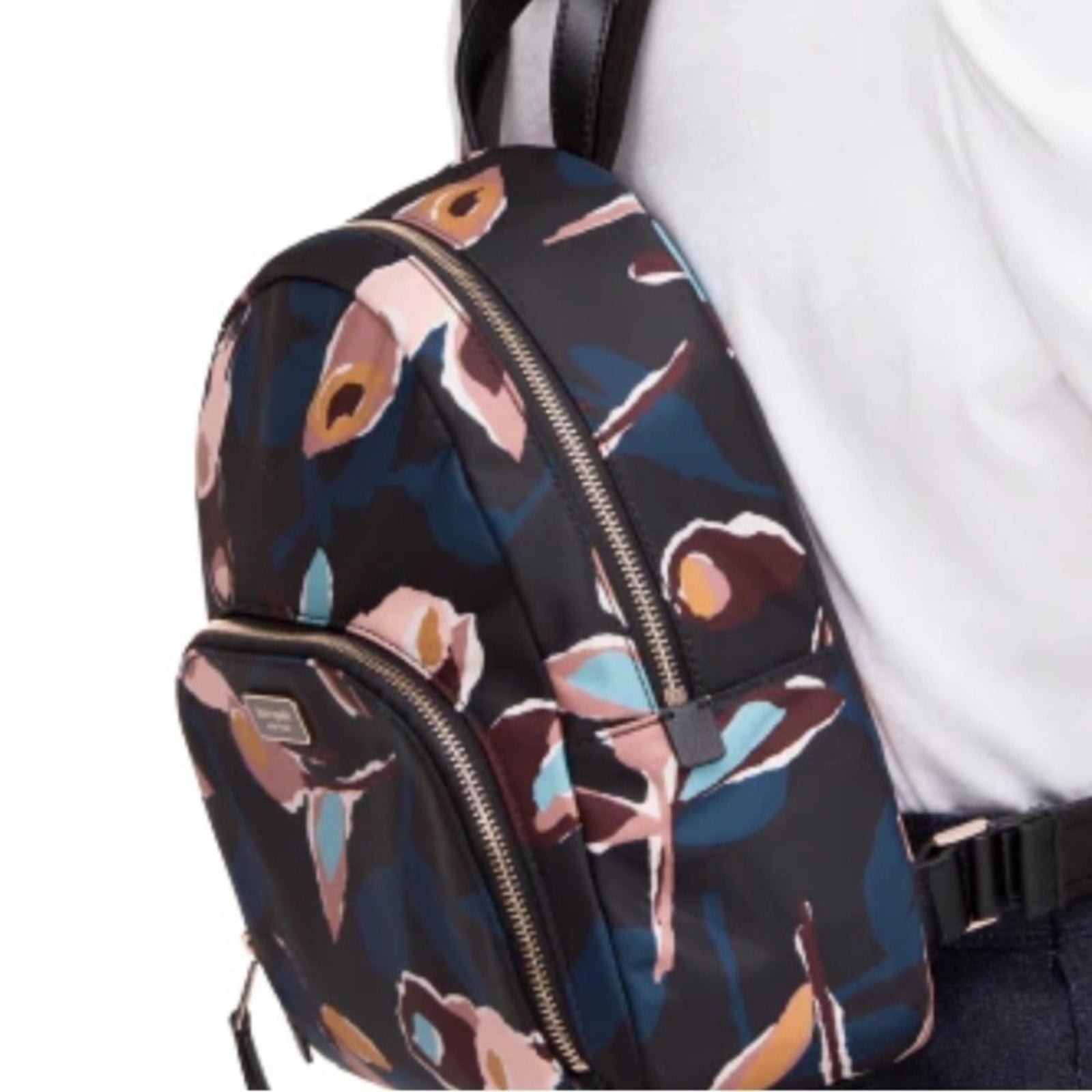 Kate Spade ♠️ Floral Backpack - Black Multicolor