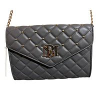 Badgley Mischka Crossbody Gray Gold Hardware