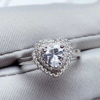 925 Moissanite Halo Ring