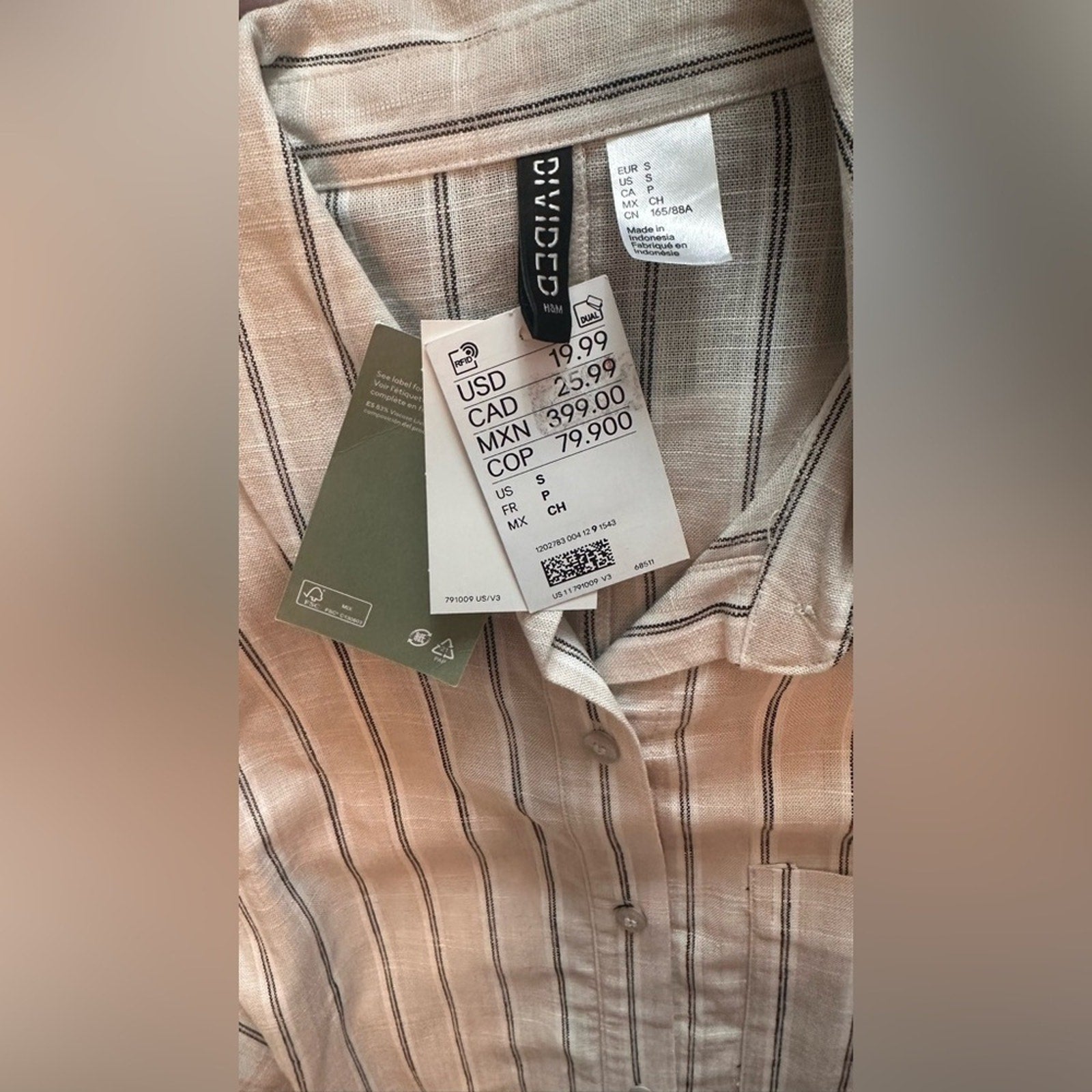 H&M LADIES SHIRT WITH A SHEEN