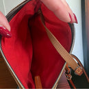 Dooney Bourke Nylon North South Triple Zip Crossbody Khaki Red Interior …