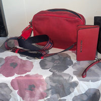 Michael Kors Red Crossbody Bag with Wallet
