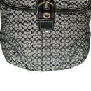 Coach Monogrammed Logo Buckle Small Crossbody Black/White/Silver Hardware