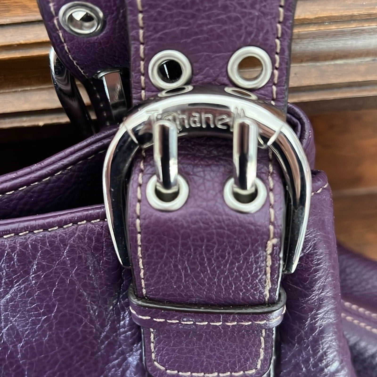 Tignanello genuine leather Purple shoulder bag