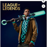 League of Legends, Life-Size Ekko’s Bat, Over 3 Feet with 15+ Iconic Lights and Sounds, Premium Cosplay, Display Stand, Champion Collection for Ages 15 +