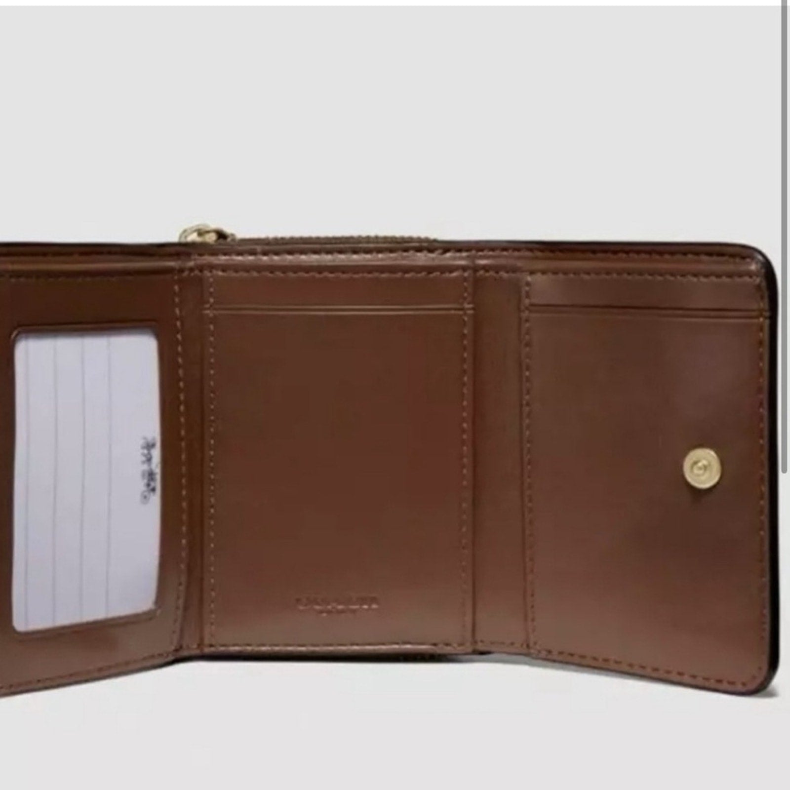 Coach F41302 Small Brown Trifold Wallet