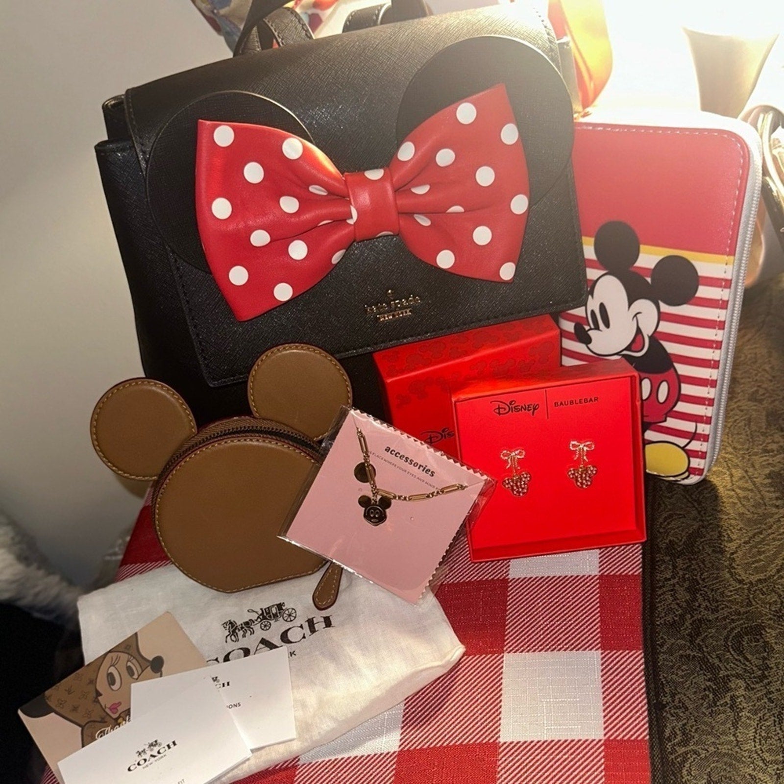 Kate Spade Minnie Mouse Bow Bag and Disney Accessories
