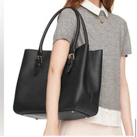 Kate Spade ♠️ Cove Street Airel Black Saffiano Leather Large Tote Bag