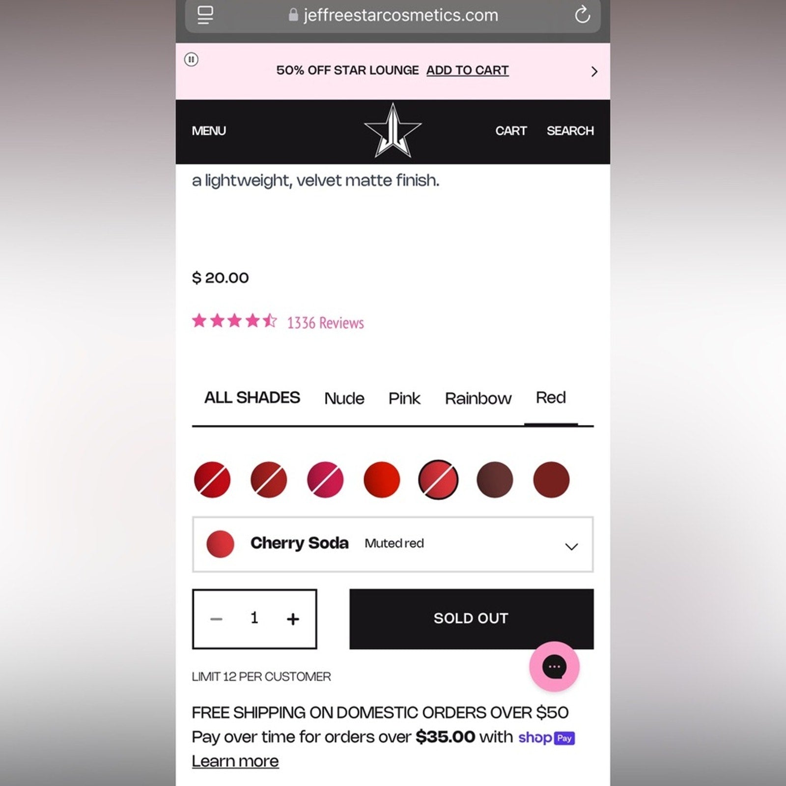 Jeffree Star Velvet Trap Lipstick 💄 (various shades - all sold out online)