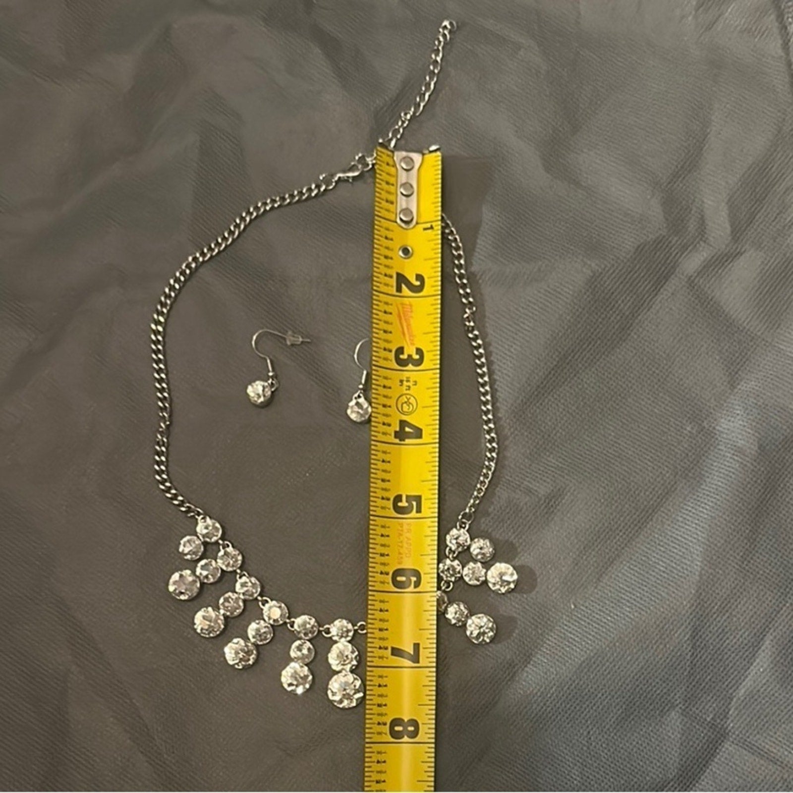 Elegant Crystal Necklace and Earring Set