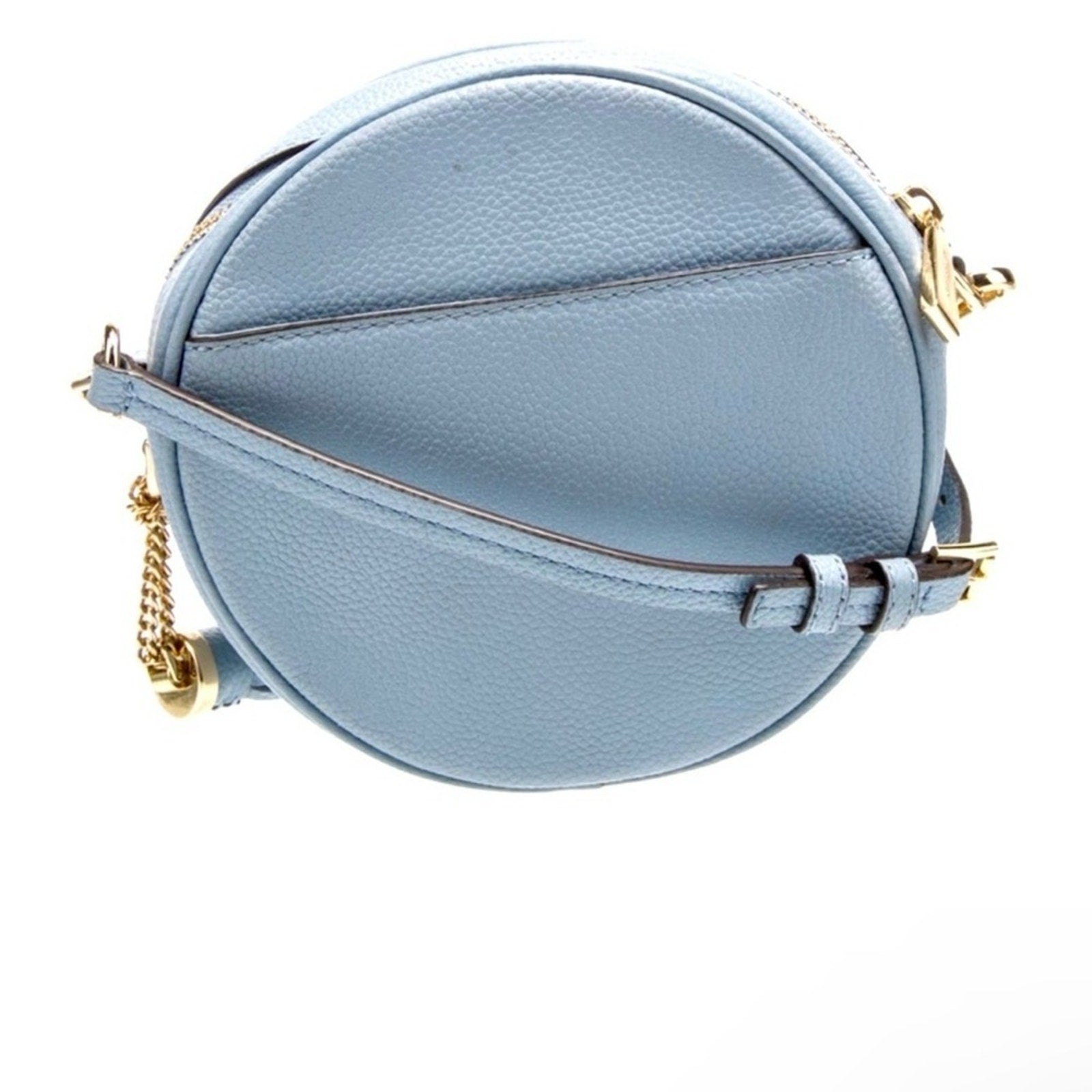 MICHAEL KORS LEATHER CIRCLE CANTEEN CROSSBODY WITH MATCHING CARD HOLDER EUC