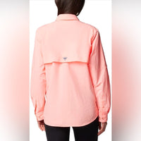 Columbia Women's Peach Button-Up Woman’s Bahamas PFG Button Down