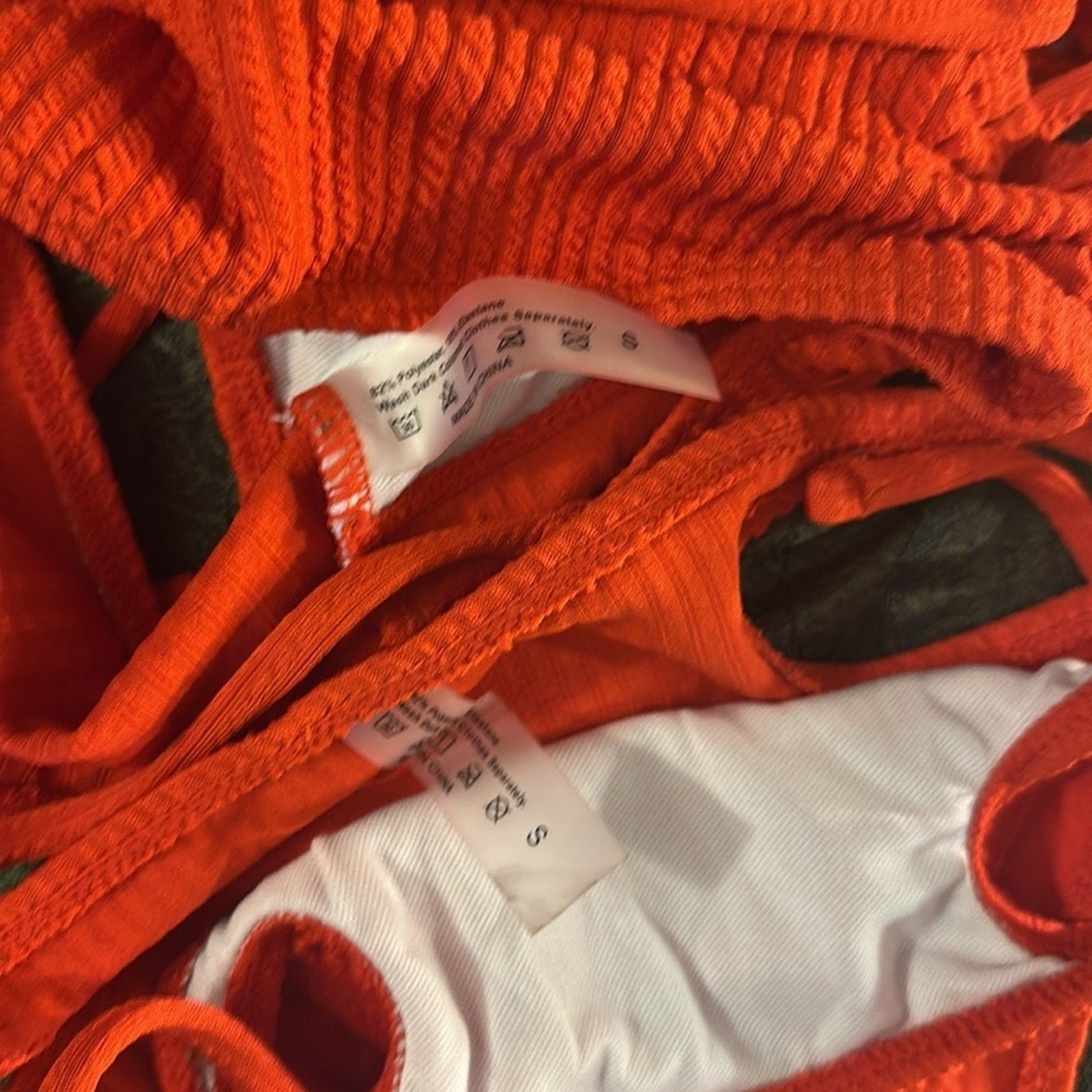 2 Victoria's Secret Bikini Tops (pink/white) SM and 1 Bottom (red)