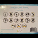 Pearhead Pregnancy Black and Gold Milestone Belly Stickers (15 included)