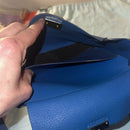 VINTAGE Furla Blue Pebble Leather adjustable crossbody purse RARE