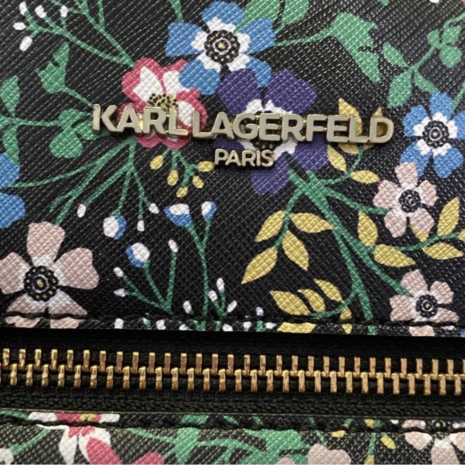 Karl Lagerfeld Black and Green Tote Bag NWOT