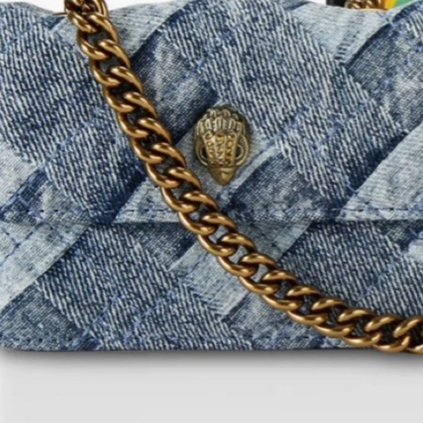 MICRO DENIM KENSINGTON BAG Kurt Geiger London NWOT