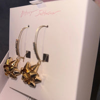Betsey Johnson Gold Bow Earrings