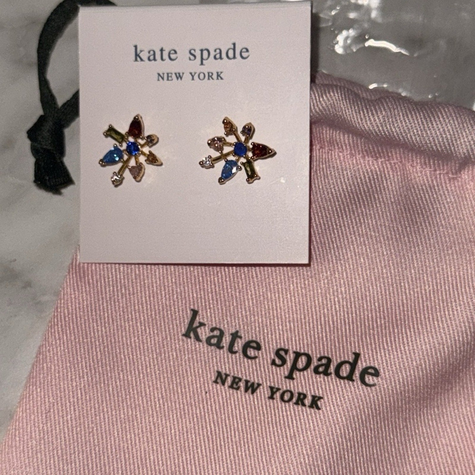 Kate Spade - $58 NWT - Firework Floral Multicolor Earrings NWT $58 With Dustbag!