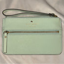 Kate Spade ♠️ Leather Wristlet Card Wallet - Mikas Pond island-waters (483) NWOT