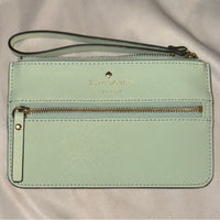 Kate Spade ♠️ Leather Wristlet Card Wallet - Mikas Pond island-waters (483) NWOT