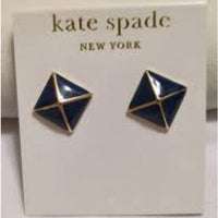 Kate Spade navy blue and 14k gold filled earrings