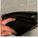 Vintage Jimmy Choo Black Leather Star Studded Long Zipper Wallet