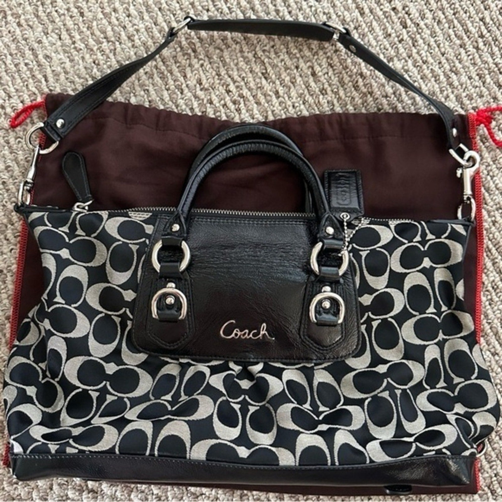 Vintage COACH Signature Ashley Leather Satchel