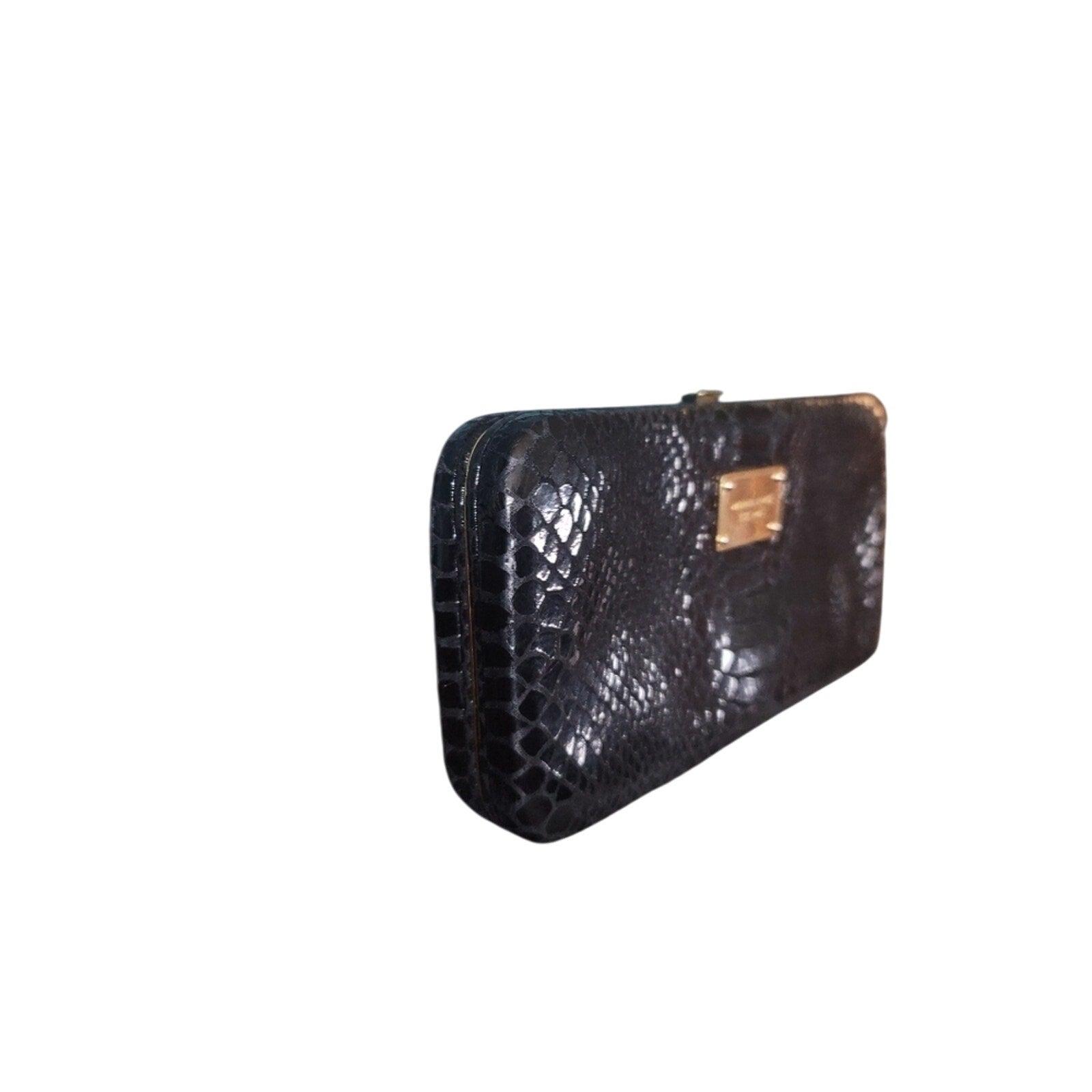 Michael Kors black snakeskin embossed wallet