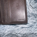 LOEWE AUTHENTIC ANAGRAM CANVAS AND CALFSKIN LEATHER LONG BIFOLD WALLET. EUC.