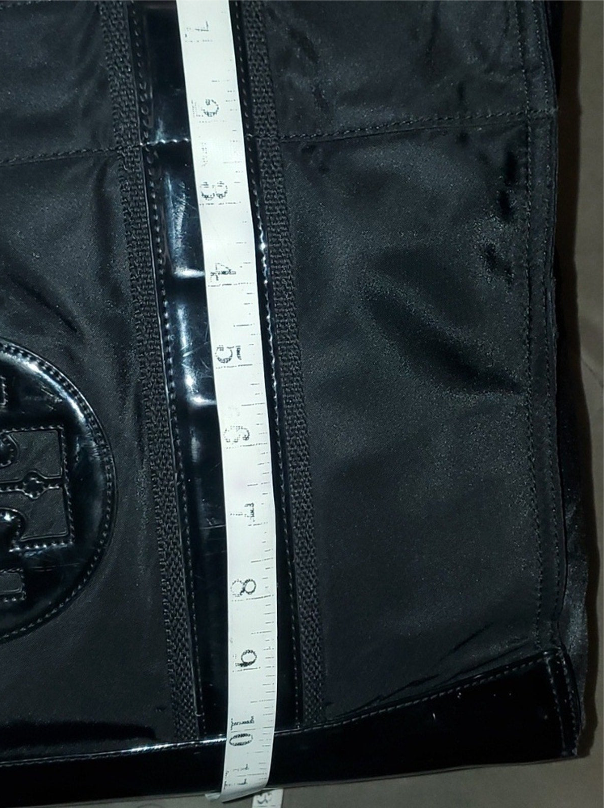 Tory Burch Black Nylon and Leather Ella Tote