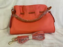 Badgley Mischka Snake Combo Coral Handbag