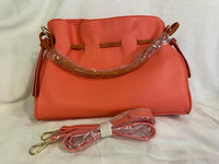 Badgley Mischka Snake Combo Coral Handbag