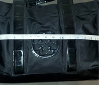 Tory Burch Black Nylon and Leather Ella Tote