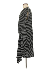 $89 Kenneth Cole Reaction Black White Striped Drapey Dress Large