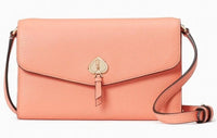 Kate Spade ♠️New York Marti Leather Flap Wallet Crossbody K6027 Peach Orange Bag