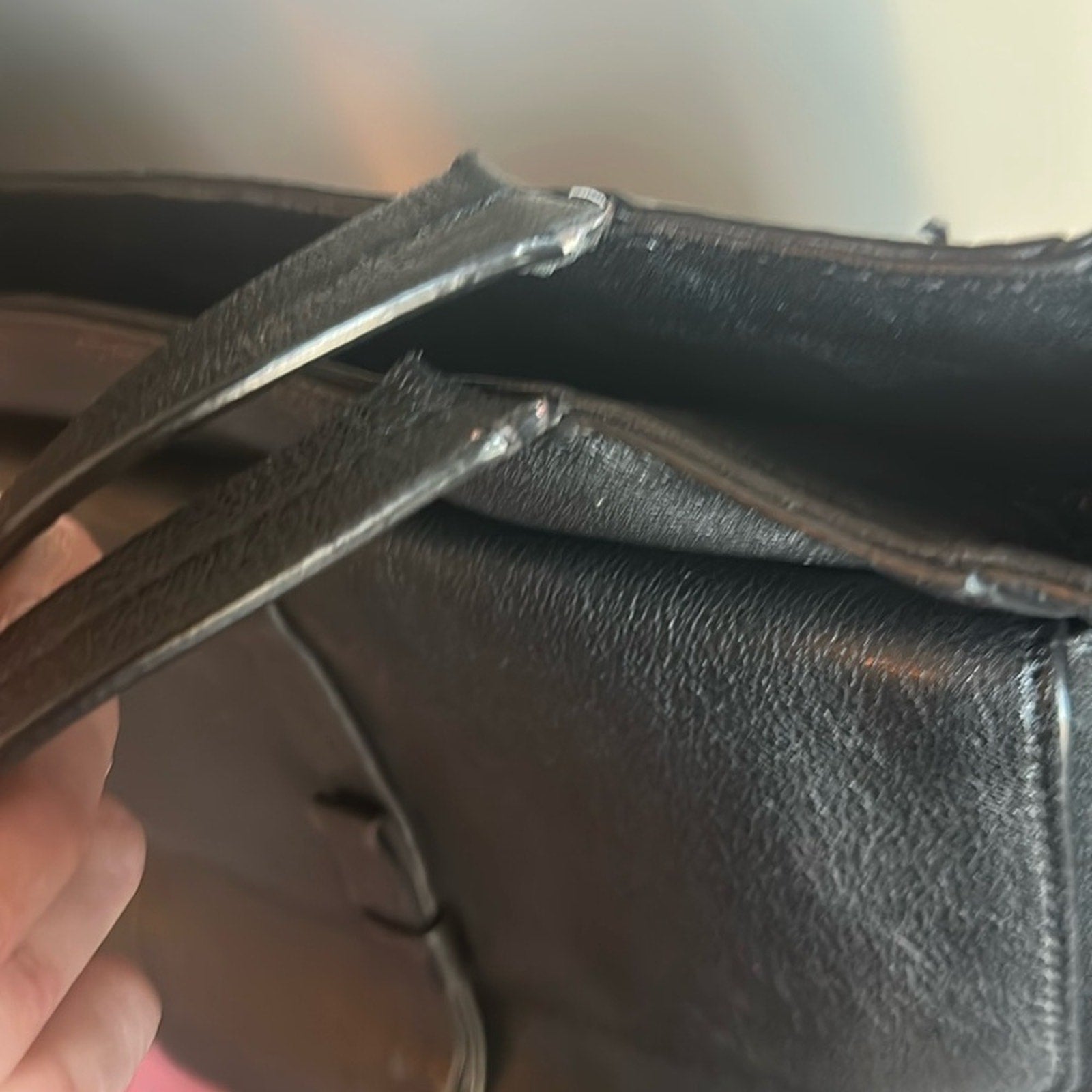 Kate Spade ♠️ Black Leather Front Flap Pocket Bow Tote