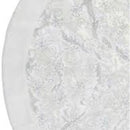 Faux Fur Trim Christmas Tree Skirt, White With Sequin Swirl Pattern - 1.2m NWOT