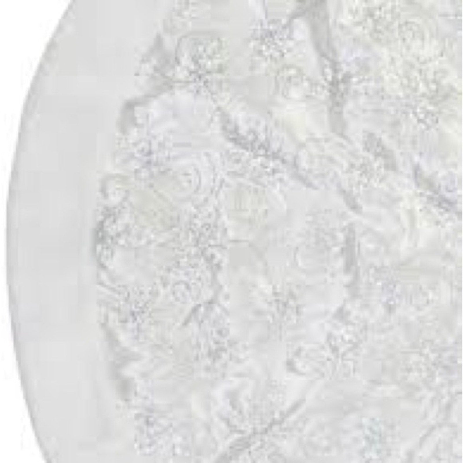 Faux Fur Trim Christmas Tree Skirt, White With Sequin Swirl Pattern - 1.2m NWOT