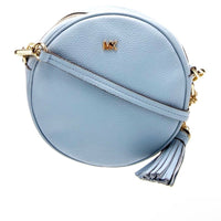 MICHAEL KORS LEATHER CIRCLE CANTEEN CROSSBODY WITH MATCHING CARD HOLDER EUC